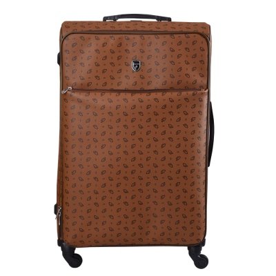Cantaş - Cantas CS Printed 4 Wheel Oversized Suitcase 555/016 Tan