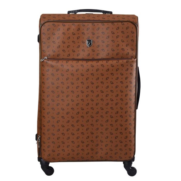 Cantaş CS Baskılı 4 Tekerlekli Büyük Boy Valiz 555/016 Taba
