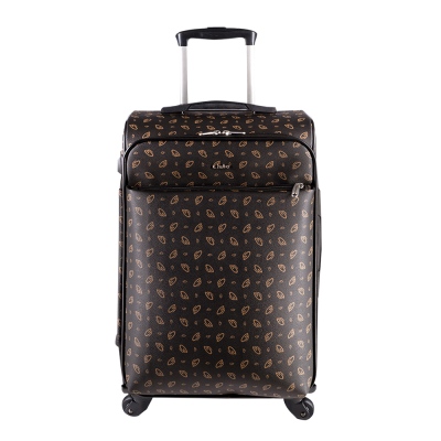 Cantaş - Cantas CS Printed 4 Wheeled Cabin Suitcase 555/012 Brown