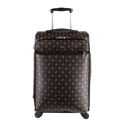 Cantas - Cantas CS Printed 4 Wheeled Cabin Suitcase 555/012 Brown