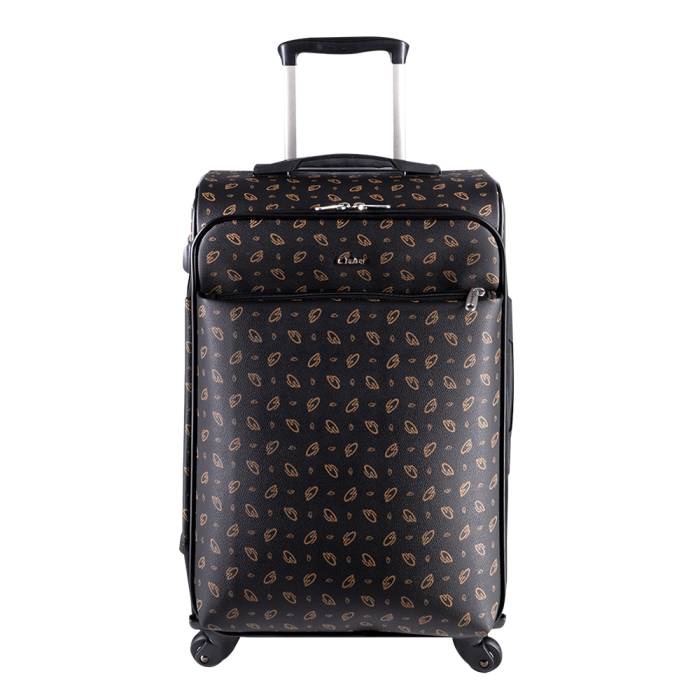 Cantas CS Printed 4 Wheeled Cabin Suitcase 555/012 Black - 1