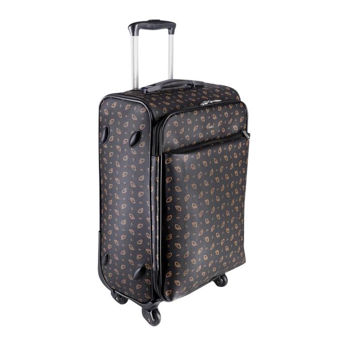 Cantas CS Printed 4 Wheeled Cabin Suitcase 555/012 Black - 2