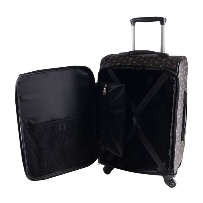Cantas CS Printed 4 Wheeled Cabin Suitcase 555/012 Black - 4