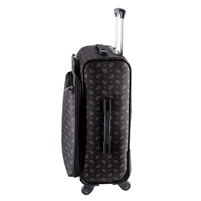 Cantas CS Printed 4 Wheeled Cabin Suitcase 555/012 Black - 6