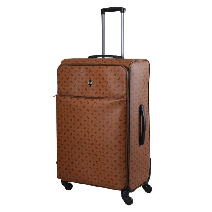 Cantas CS Printed 4 Wheeled Medium Size Suitcase 555/013 Taba