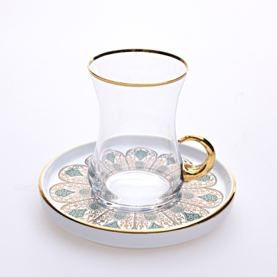 Tea Set with Handles 12 Pieces Hürrem M02051 - Thumbnail