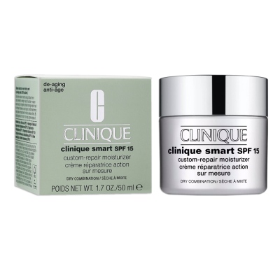 Clinique - Clinique Smart SPF 15 Akıllı Onarım Gündüz Nemlendiricisi 50 ml Kuru ve Kuru Karma Ciltler İçin