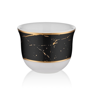 Koleksiyon - Collection Gawa Brown Set 6 Pieces Marble Black Matte Gold Pr