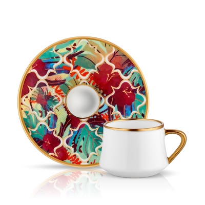 Koleksiyon - Collection Sufi Turkish Coffee Set 6 Pieces Amazon Tropic