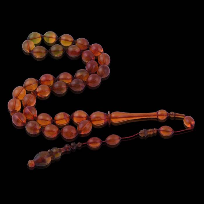 Colorful Fire Amber Masterwork Rosary ELT16