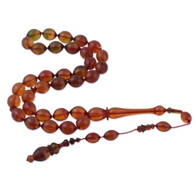 Colorful Fire Amber Masterwork Rosary ELT16 - Thumbnail