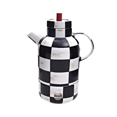 nusnus - Chequered Porcelain Coaster Teapot