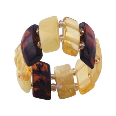 nusnus - Drop Amber Ring 1.8 g Coloured Red Milky Lemon (Red-Transparent-Cream) Rlx