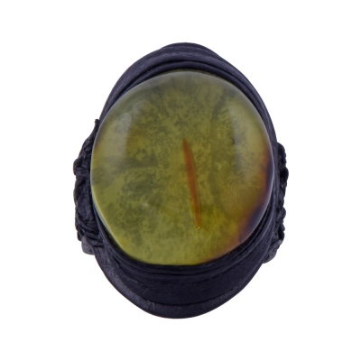 nusnus - Drop Amber Ring 5.8 gr Green Stone Leather
