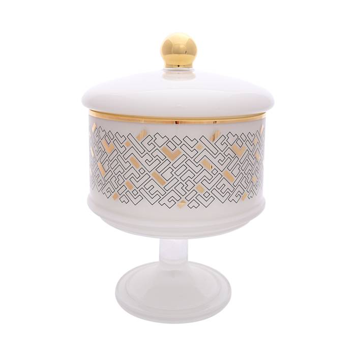 Decorium 17 cm Footed Bowl with Lid Monochrome