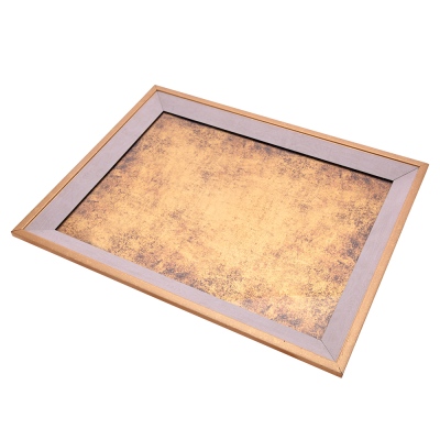 Decorium - Decorium 47x37 Gold Ahşap Tepsi