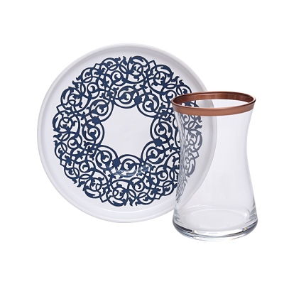 Decorium - Decorium 6 Tea Set Rose Gold Navy Blue