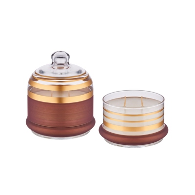 Decorium - Decorium Ars 1079 Abv Covered B. Candle Holder Stripe