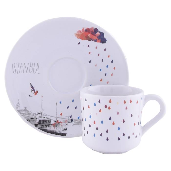 Decorium Ars 1518 4-Piece Coffee Set Colorful Cloud