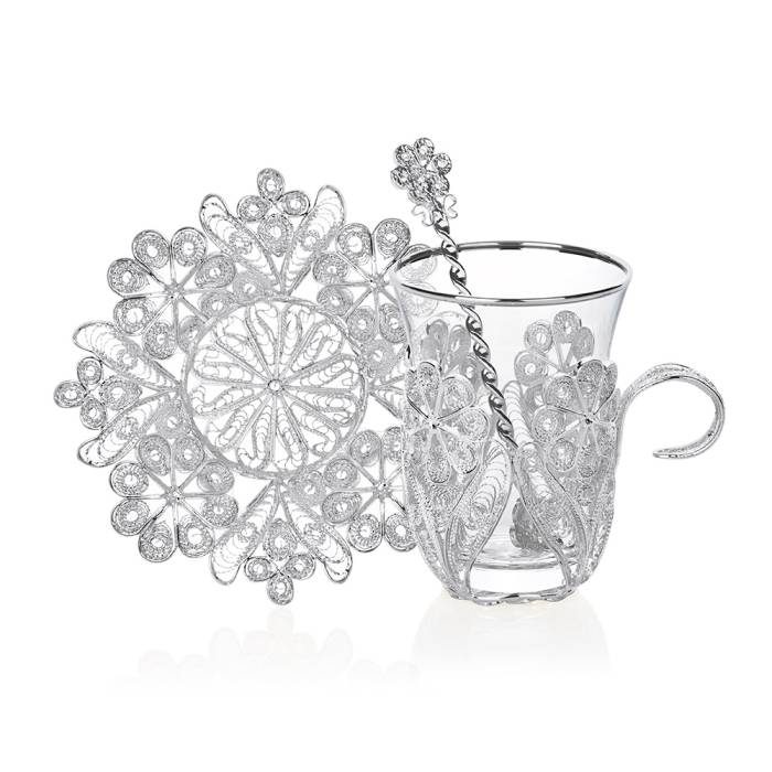 Decorium Ars 3111 12 Prc Tlkr Elegance Tea Tk Silver