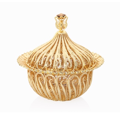 Decorium - Decorium Ars 3141 Abc Tlkr Elegance Sugar Bowl Gold