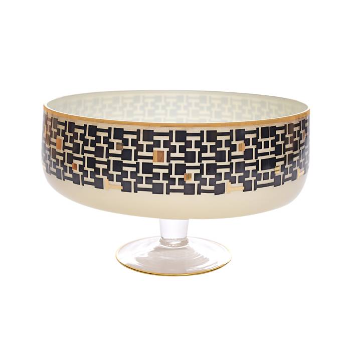 Decorium Pedestal Bowl Monochrome 24 cm