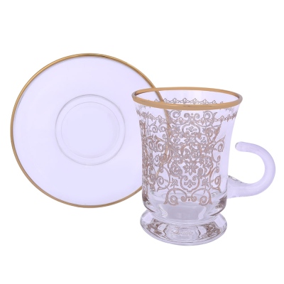 Decorium Çay Takımı Kulplu 12 Parça Patrice Altın ARS 285 - Decorium