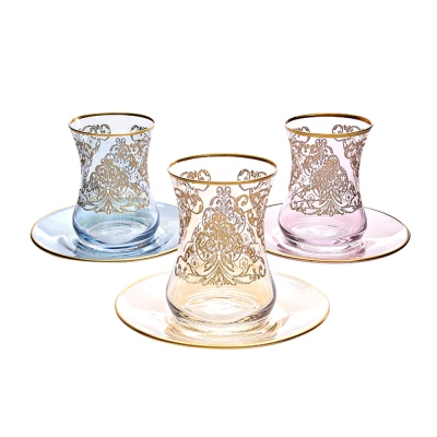 Decorium - Decorium Tea Set Without Handles 12 Prc Viola Ab 3 Colour Ars 719 M00719