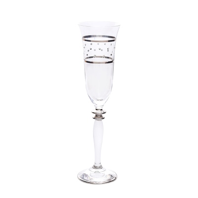 Decorium - Decorium Flute Champagne Glass 6 Prc Pera Platinum Ars 503
