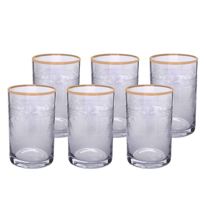 Decorium Kahve Yanı Su Bardağı 6'lı Tumbler Elit 01 Altın