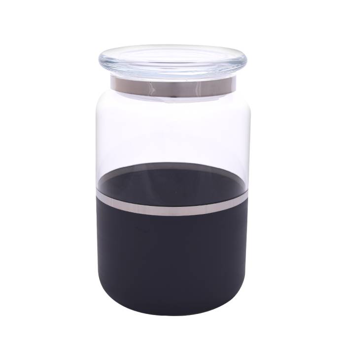 Decorium Kavanoz 15X10 Cm Vision Black Platin M06305-AB
