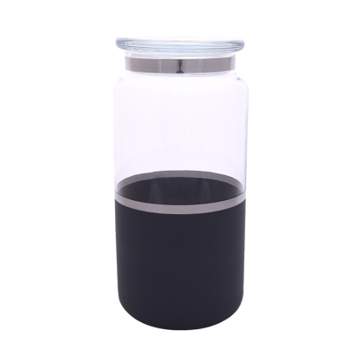 Decorium - Decorium Jar 20X10 Cm Vision Black Platinum M06304-AB