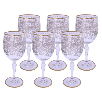 Decorium Red Wine Glass 6 pcs Patrice Gold 01 ARS 997 - Thumbnail