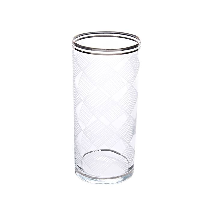 Decorium Meşrubat Bardağı 6 Prc Karo Platın M01121