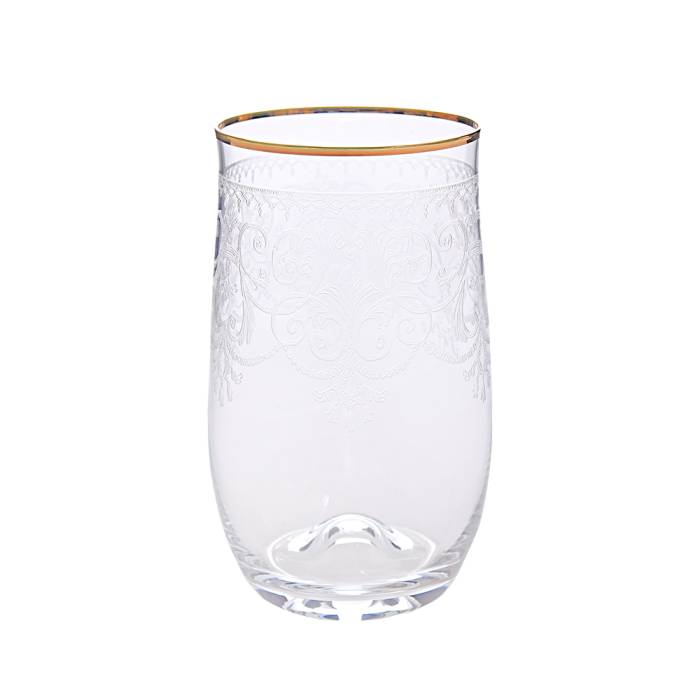 Decorium Soft Drink Glass 6 Prc Morano Gold M01124