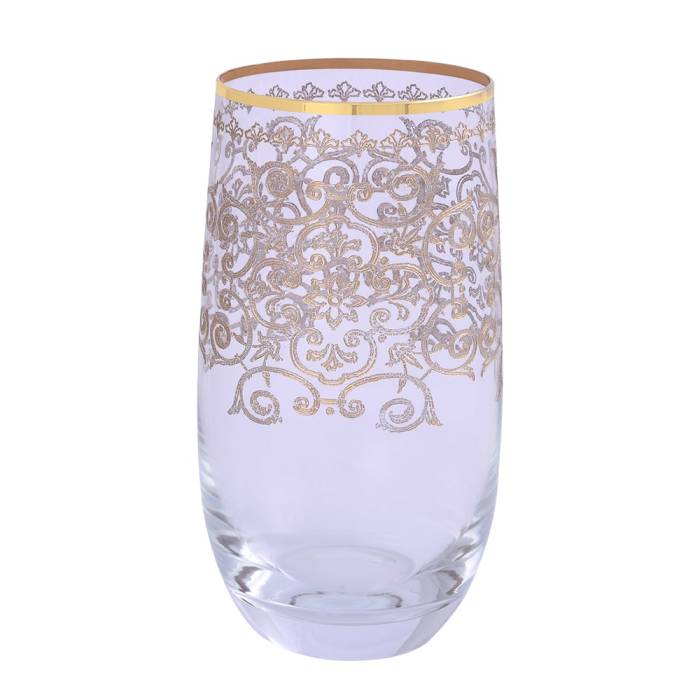 Decorium Soft Drink Glass 6 pcs Patrice Gold 01 ARS 614 - 1