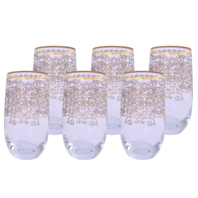 Decorium Soft Drink Glass 6 pcs Patrice Gold 01 ARS 614 - 2