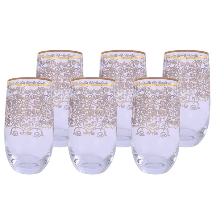 Decorium Soft Drink Glass 6 pcs Patrice Gold 01 ARS 614 - 2