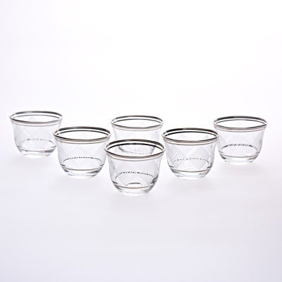 Decorium Mirra Bardağı 6 Prc Karo Platın M00409 - Thumbnail