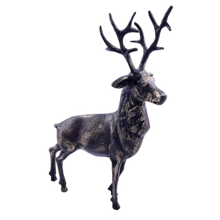 Decorative Deer Trinket Bronze 28 cm