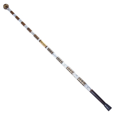nusnus - Handmade Mother of Pearl and Filigree Embroidered Walking Stick No 09