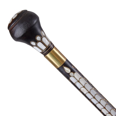 El Yapımı Sedef ve Telkari İşlemeli Baston SÇ 02 - 3