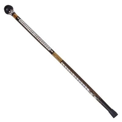 nusnus - Handmade Mother of Pearl and Filigree Embroidered Walking Stick SÇ 02