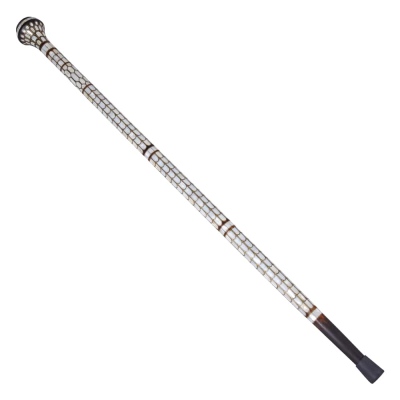 nusnus - Handmade Mother-of-Pearl and Filigree Embroidered Knob Walking Stick SÇ 01
