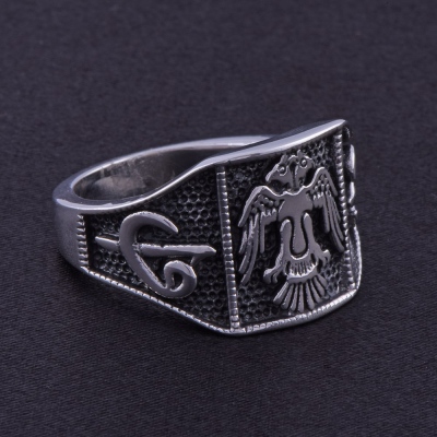 Men's Steel Ring CR 5001 Double Headed Eagle Model - Thumbnail