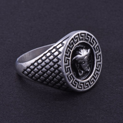 Men's Steel Ring CR 5001 Versace Figured - Thumbnail