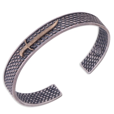 nusnus - Men's Silver Cuff Bracelet Sword Model