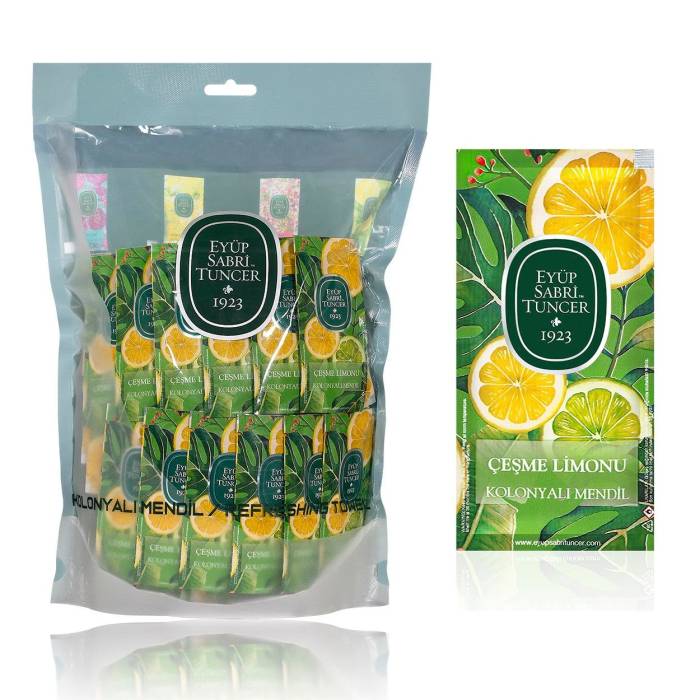 Eyüp Sabri Tuncer Çeşme Limonu Kolonyalı Mendil 150'li (Küçük Boy) - 2