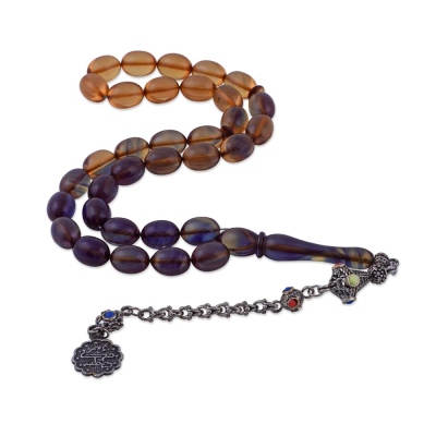 nusnus - Faris Barley Cut Squeezed Amber Rosary Tbu04