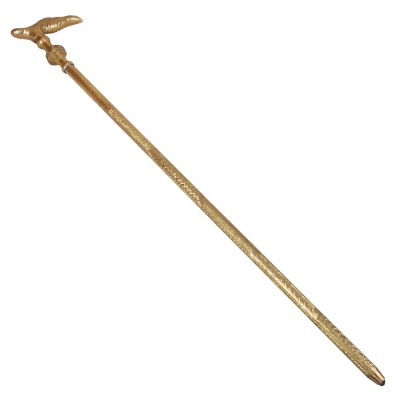nusnus - Gold Color Copper Vulture Embroidered Walking Stick No:1